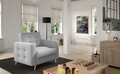 Set canapea extensibila 3 locuri si fotoliu ELTAP, Asgard, 235x95x86 cm / 107x92x86 cm, lemn/poliester, gri