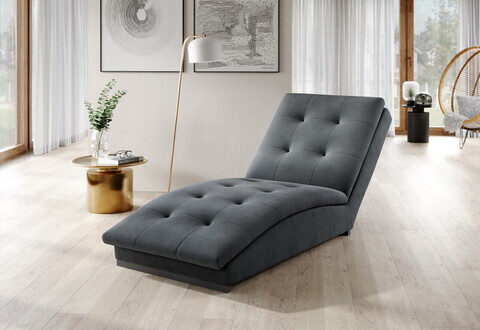 Sezlong living ELTAP, DOR-04VE, Doro, 170x85x95 cm, poliester, gri inchis