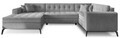 Coltar extensibil stanga 5 locuri ELTAP, MON-LT-03NU, Montez, 340x180x93 cm, lemn/poliester, gri deschis