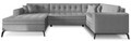 Coltar extensibil stanga 5 locuri ELTAP, MON-LT-04FL, Montez, 340x180x93 cm, lemn/poliester, gri deschis