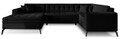 Coltar extensibil stanga 5 locuri ELTAP, MON-LT-10FL, Montez, 340x180x93 cm, lemn/poliester, negru