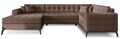 Coltar extensibil stanga 5 locuri ELTAP, MON-LT-22PO, Montez, 340x180x93 cm, lemn/poliester, maro