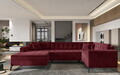 Coltar extensibil stanga 5 locuri ELTAP, MON-LT-25LO, Montez, 340x180x93 cm, lemn/poliester, rosu
