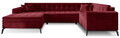 Coltar extensibil stanga 5 locuri ELTAP, MON-LT-25LO, Montez, 340x180x93 cm, lemn/poliester, rosu