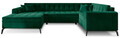 Coltar extensibil stanga 5 locuri ELTAP, MON-LT-35LO, Montez, 340x180x93 cm, lemn/poliester, verde inchis
