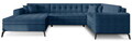 Coltar extensibil stanga 5 locuri ELTAP, MON-LT-40GO, Montez, 340x180x93 cm, lemn/poliester, albastru inchis