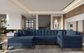Coltar extensibil stanga 5 locuri ELTAP, MON-LT-40PO, Montez, 340x180x93 cm, lemn/poliester, albastru inchis