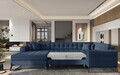 Coltar extensibil stanga 5 locuri ELTAP, MON-LT-40PO, Montez, 340x180x93 cm, lemn/poliester, albastru inchis