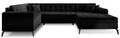 Coltar extensibil dreapta 5 locuri ELTAP, MON-RT-10LU, Montez, 340x180x93 cm, lemn/poliester, negru