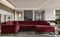 Coltar extensibil dreapta 5 locuri ELTAP, MON-RT-25LO, Montez, 340x180x93 cm, lemn/poliester, rosu