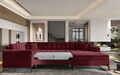 Coltar extensibil dreapta 5 locuri ELTAP, MON-RT-25LO, Montez, 340x180x93 cm, lemn/poliester, rosu