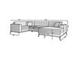 Coltar extensibil dreapta 5 locuri ELTAP, MON-RT-35LO, Montez, 340x180x93 cm, lemn/poliester, verde inchis