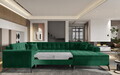 Coltar extensibil dreapta 5 locuri ELTAP, MON-RT-35LU, Montez, 340x180x93 cm, lemn/poliester, verde inchis