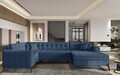 Coltar extensibil dreapta 5 locuri ELTAP, MON-RT-40GO, Montez, 340x180x93 cm, lemn/poliester, albastru inchis