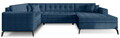 Coltar extensibil dreapta 5 locuri ELTAP, MON-RT-40GO, Montez, 340x180x93 cm, lemn/poliester, albastru inchis