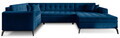 Coltar extensibil dreapta 5 locuri ELTAP, MON-RT-40NU, Montez, 340x180x93 cm, lemn/poliester, albastru inchis