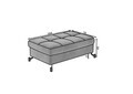 Set coltar extensibil dreapta 3 locuri si taburet ELTAP, Lor_PP_03, Lorelle, 225x160x105 cm / 100x70x45 cm, lemn/poliester, verde inchis