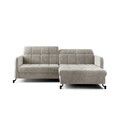 Set coltar extensibil dreapta 3 locuri si taburet ELTAP, Lor_PP_10, Lorelle, 225x160x105 cm / 100x70x45 cm, lemn/poliester, bej