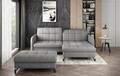 Set coltar extensibil dreapta 3 locuri si taburet ELTAP, Lor_PP_28, Lorelle, 225x160x105 cm / 100x70x45 cm, lemn/poliester, gri deschis