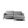 Set coltar extensibil dreapta 3 locuri si taburet ELTAP, Lor_PP_28, Lorelle, 225x160x105 cm / 100x70x45 cm, lemn/poliester, gri deschis
