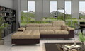 Coltar extensibil stanga 4 locuri ELTAP, Ric-04, Ricardo, 281x205x88 cm, lemn/poliester, bej/maro