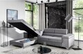 Coltar extensibil stanga 4 locuri ELTAP, Ric-07, Ricardo, 281x205x88 cm, lemn/poliester, gri inchis/gri