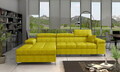 Coltar extensibil stanga 4 locuri ELTAP, Ric-09, Ricardo, 281x205x88 cm, lemn/poliester, galben