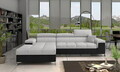 Coltar extensibil stanga 4 locuri ELTAP, Ric-16, Ricardo, 281x205x88 cm, lemn/poliester, gri deschis/negru