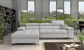 Coltar extensibil stanga 4 locuri ELTAP, Ric-18, Ricardo, 281x205x88 cm, lemn/poliester, gri deschis