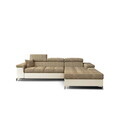 Coltar extensibil dreapta 4 locuri ELTAP, Ric-22, Ricardo, 281x205x88 cm, lemn/poliester, bej inchis/bej deschis