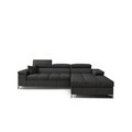 Coltar extensibil dreapta 4 locuri ELTAP, Ric-25, Ricardo, 281x205x88 cm, lemn/poliester, gri inchis