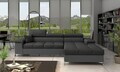 Coltar extensibil dreapta 4 locuri ELTAP, Ric-26, Ricardo, 281x205x88 cm, lemn/poliester, gri inchis/gri