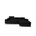 Coltar extensibil dreapta 4 locuri ELTAP, Ric-34, Ricardo, 281x205x88 cm, lemn/poliester, negru