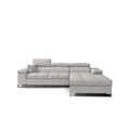 Coltar extensibil dreapta 4 locuri ELTAP, Ric-37, Ricardo, 281x205x88 cm, lemn/poliester, gri deschis