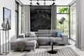 Coltar extensibil stanga 4 locuri ELTAP, Ric-43, Ricardo, 281x205x88 cm, lemn/poliester, gri deschis