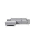 Coltar extensibil stanga 4 locuri ELTAP, Ric-43, Ricardo, 281x205x88 cm, lemn/poliester, gri deschis