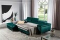 Coltar extensibil stanga 4 locuri ELTAP, Ric-45, Ricardo, 281x205x88 cm, lemn/poliester, verde inchis