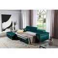 Coltar extensibil stanga 4 locuri ELTAP, Ric-45, Ricardo, 281x205x88 cm, lemn/poliester, verde inchis