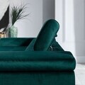 Coltar extensibil stanga 4 locuri ELTAP, Ric-45, Ricardo, 281x205x88 cm, lemn/poliester, verde inchis