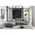 Coltar extensibil stanga 4 locuri ELTAP, Ric-47, Ricardo, 281x205x88 cm, lemn/poliester, roz inchis