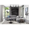 Coltar extensibil dreapta 4 locuri ELTAP, Ric-51, Ricardo, 281x205x88 cm, lemn/poliester, maro deschis