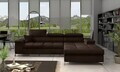 Coltar extensibil dreapta 4 locuri ELTAP, Ric-53, Ricardo, 281x205x88 cm, lemn/poliester, maro inchis