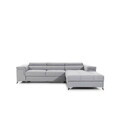 Coltar extensibil dreapta 4 locuri ELTAP, Ric-54, Ricardo, 281x205x88 cm, lemn/poliester, gri deschis