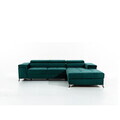 Coltar extensibil dreapta 4 locuri ELTAP, Ric-56, Ricardo, 281x205x88 cm, lemn/poliester, verde inchis