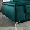 Coltar extensibil dreapta 4 locuri ELTAP, Ric-56, Ricardo, 281x205x88 cm, lemn/poliester, verde inchis