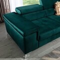 Coltar extensibil dreapta 4 locuri ELTAP, Ric-56, Ricardo, 281x205x88 cm, lemn/poliester, verde inchis