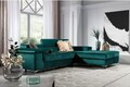 Coltar extensibil dreapta 4 locuri ELTAP, Ric-56, Ricardo, 281x205x88 cm, lemn/poliester, verde inchis