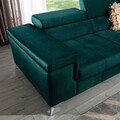 Coltar extensibil dreapta 4 locuri ELTAP, Ric-56, Ricardo, 281x205x88 cm, lemn/poliester, verde inchis