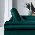 Coltar extensibil dreapta 4 locuri ELTAP, Ric-56, Ricardo, 281x205x88 cm, lemn/poliester, verde inchis