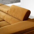 Coltar extensibil stanga 4 locuri ELTAP, Ric-65, Ricardo, 281x205x88 cm, lemn/poliester, mustar